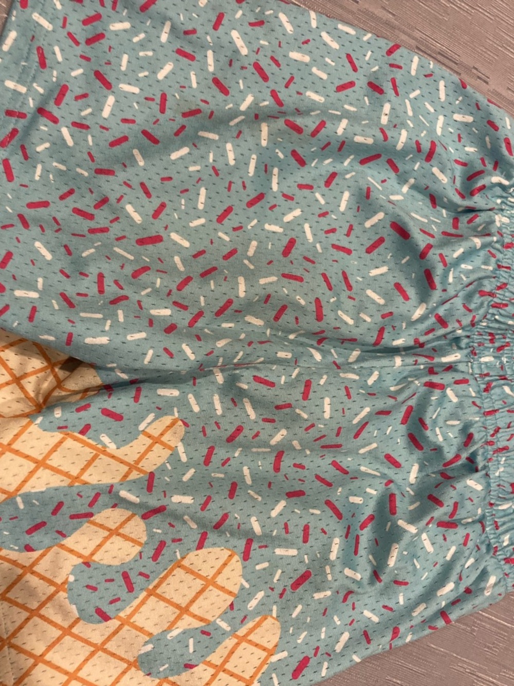 Lrg Teal Sprinkle Print Lounge Shorts with Pink Accents